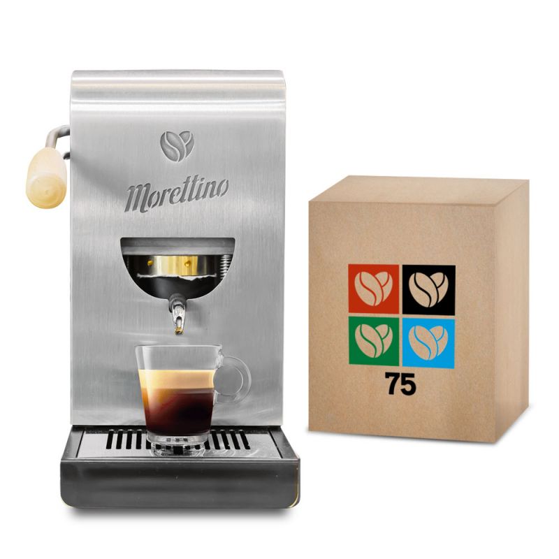 Macchina Morettino Espresso al Quadrato Silver - Gift Box Coffee Lovers