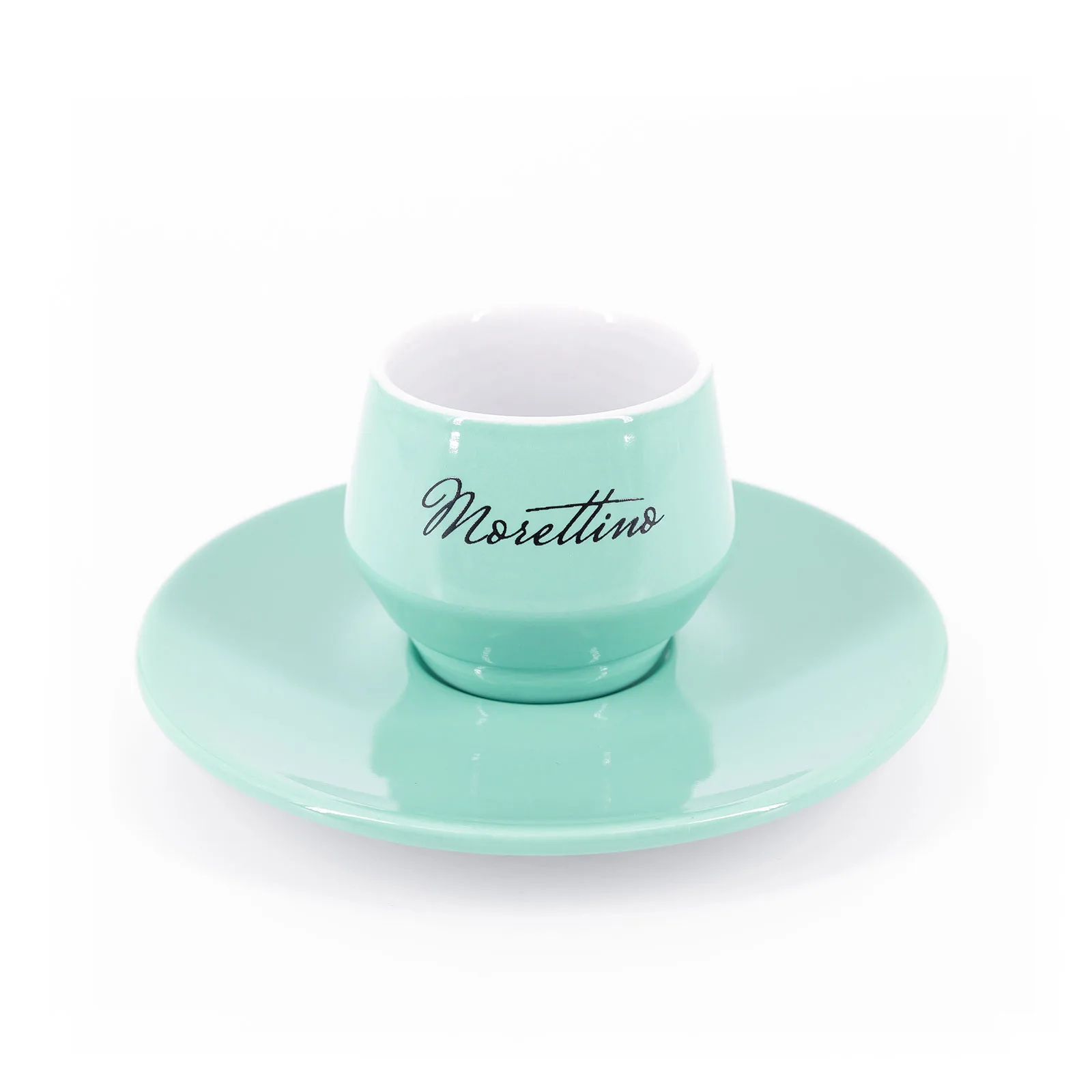 4 Morettino Coffee Cups with Saucer in Handmade Italian Porcelain - marine - Image 2
