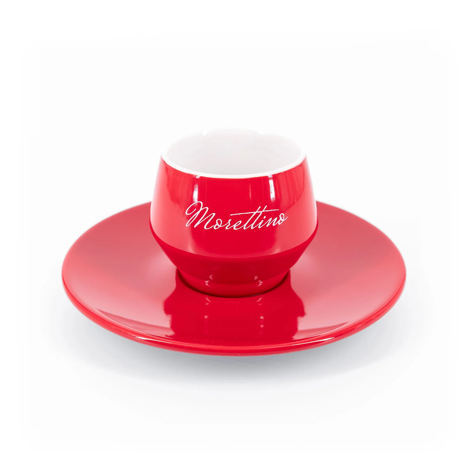 Morettino Coffee Cups with Saucer in Handmade Italian Porcelain - red - Image 2