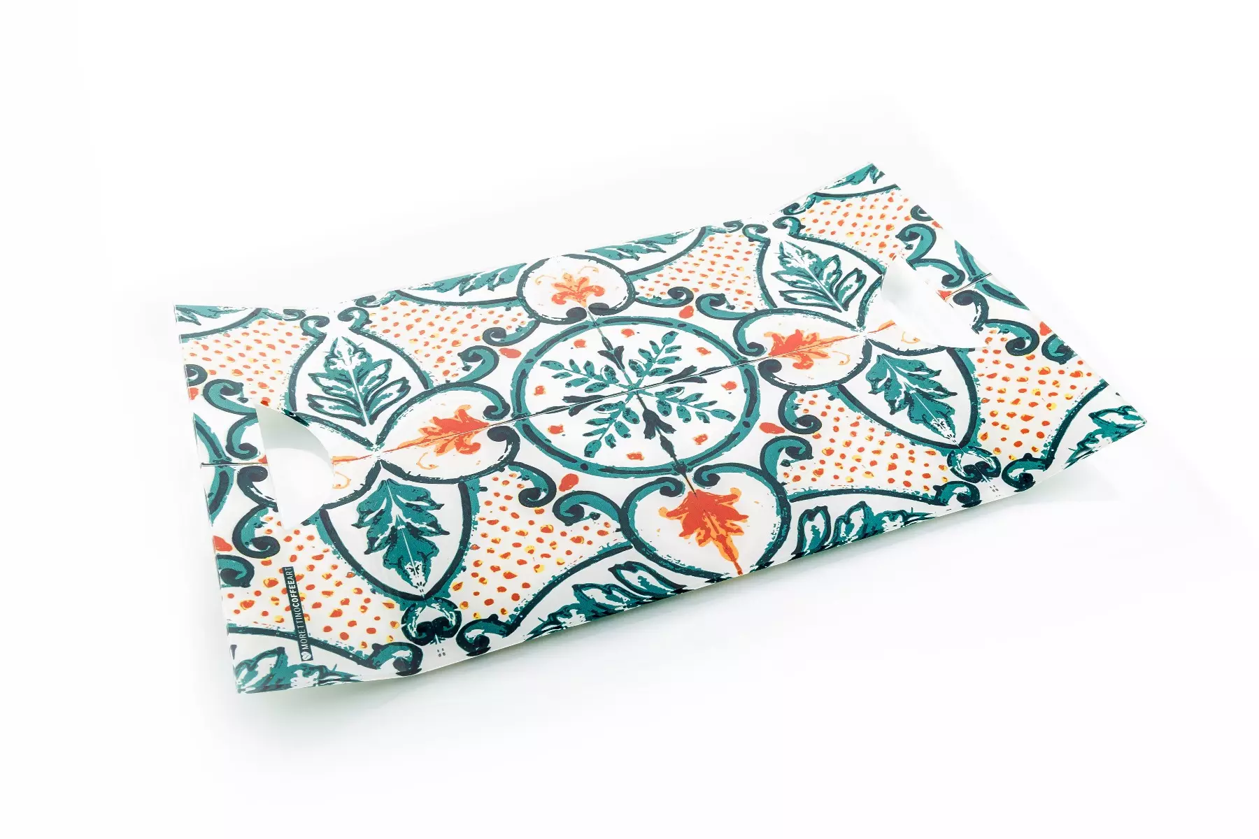 Morettino Coffee Art Tray - Collection Maioliche - Green