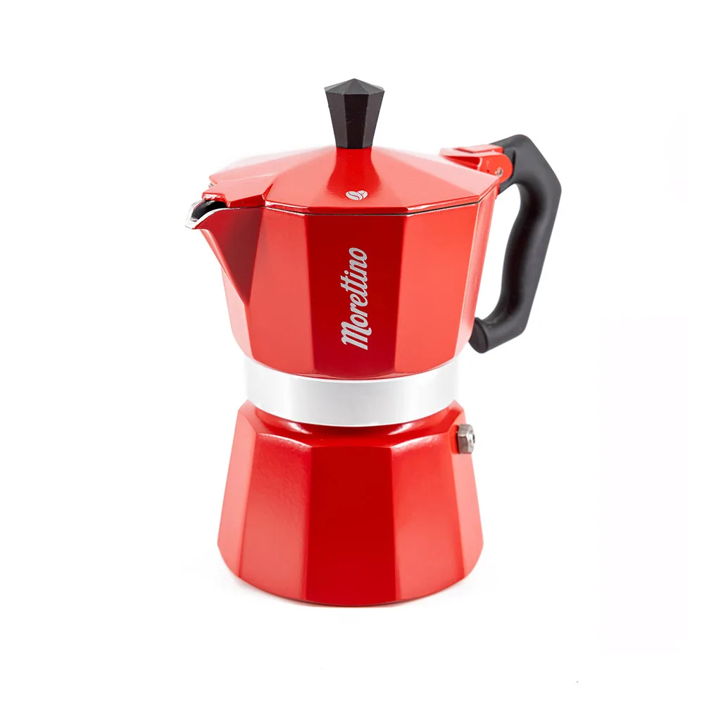 Moka Morettino 4 tazze Rossa