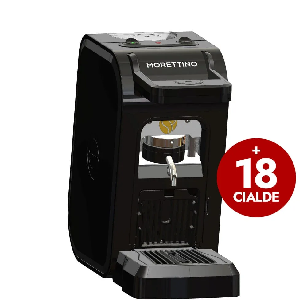 Macchina Black Espresso EQ Morettino + 18 cialde Mediterraneo