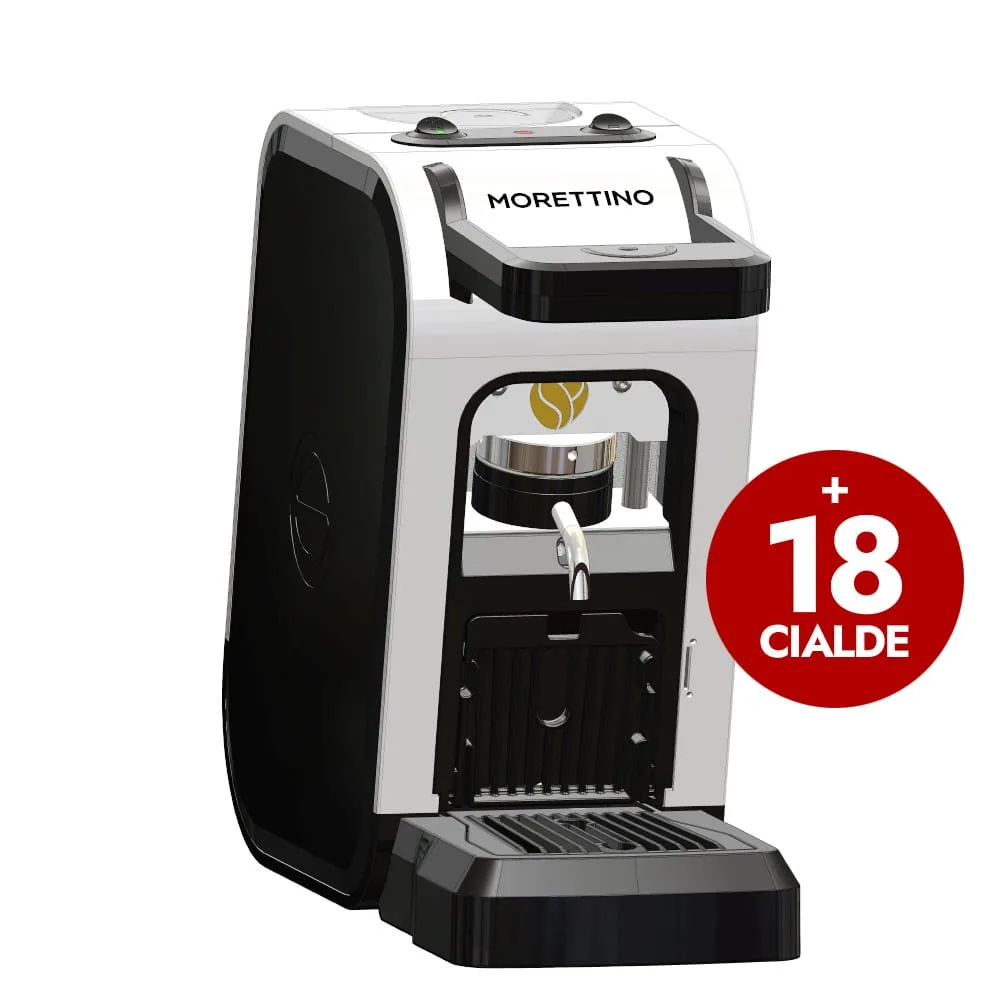 Machine White Espresso EQ Morettino + 18 pods Mediterraneo